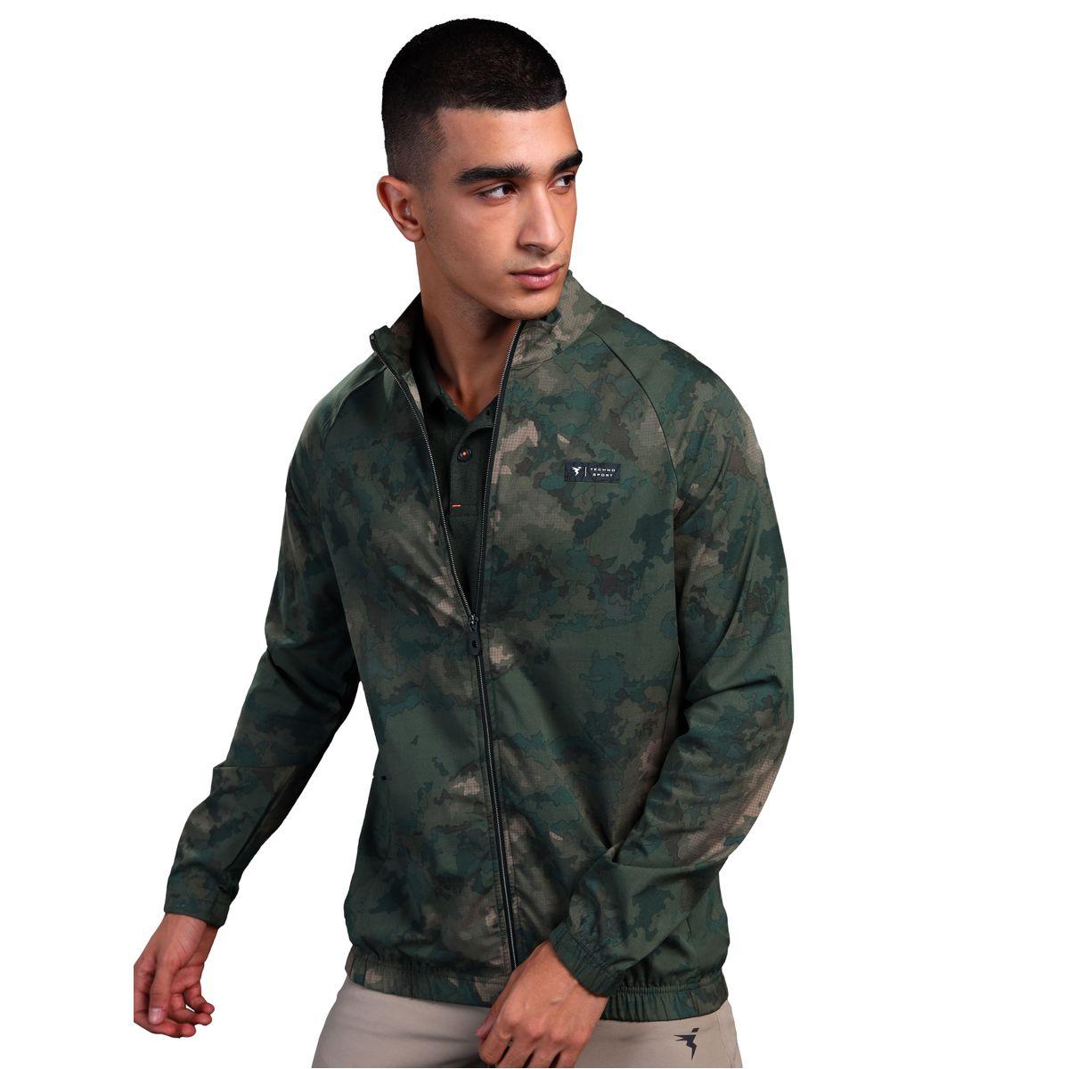 Technosport Men Camouflage Printed Mock Neck Slim Fit Jacket with TS FLEXI-men-clothing-sportswearandactivewear-hoodiesandsweatshirts-image-2