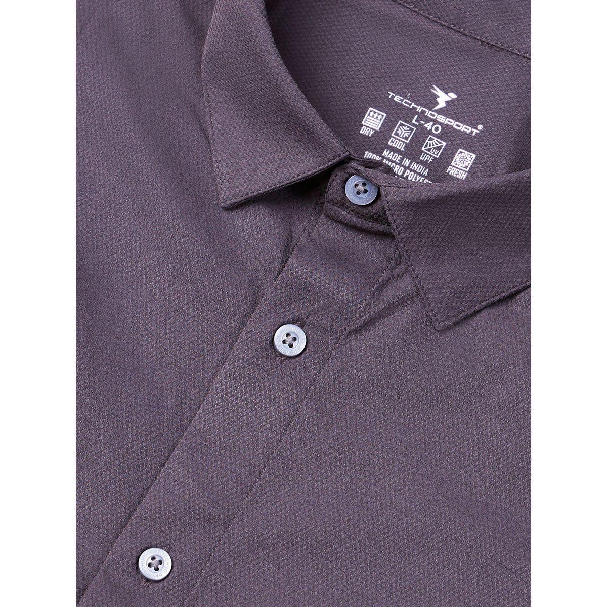 Technosport Solid Spread Collar Regular Fit Shirt-men-clothing-shirts-image-1