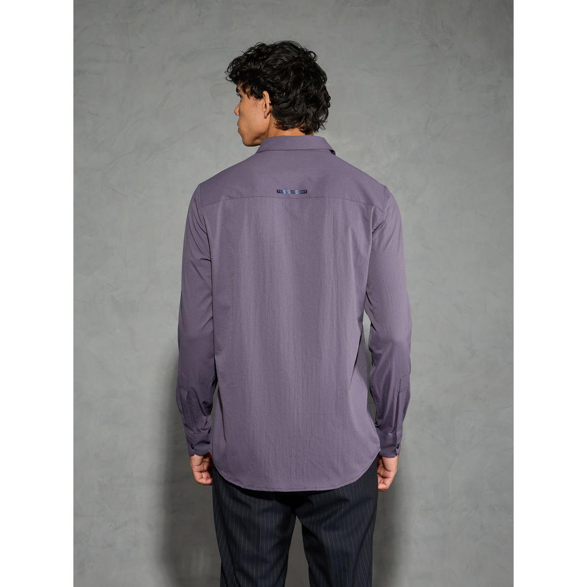 Technosport Solid Spread Collar Regular Fit Shirt-men-clothing-shirts-image-2