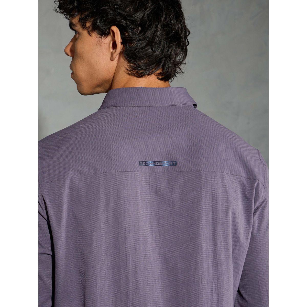 Technosport Solid Spread Collar Regular Fit Shirt-men-clothing-shirts-image-3