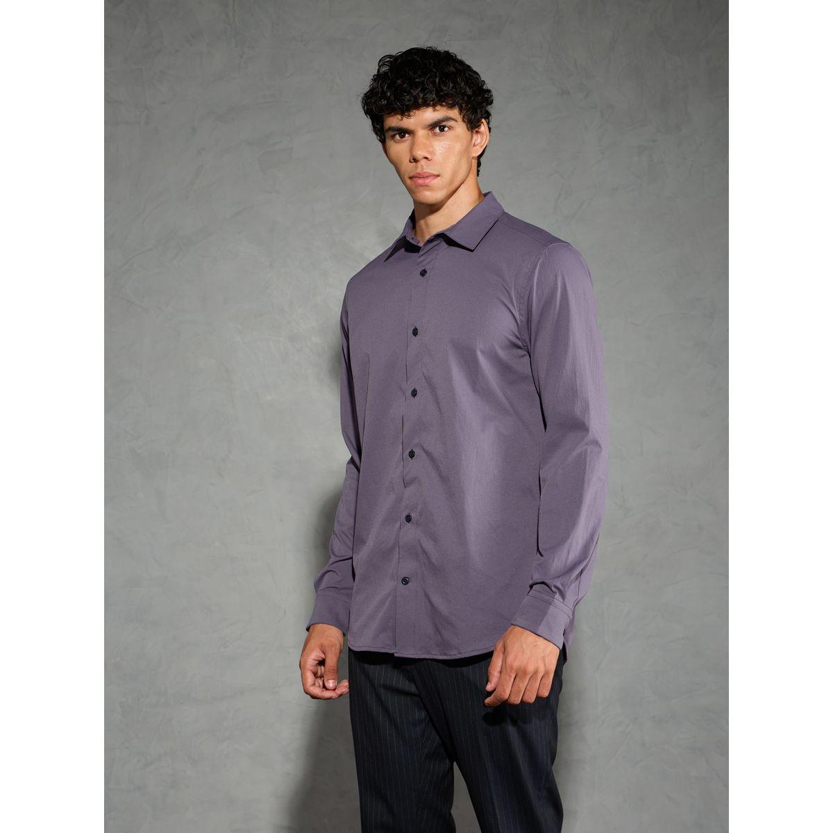 Technosport Solid Spread Collar Regular Fit Shirt-men-clothing-shirts-image-4