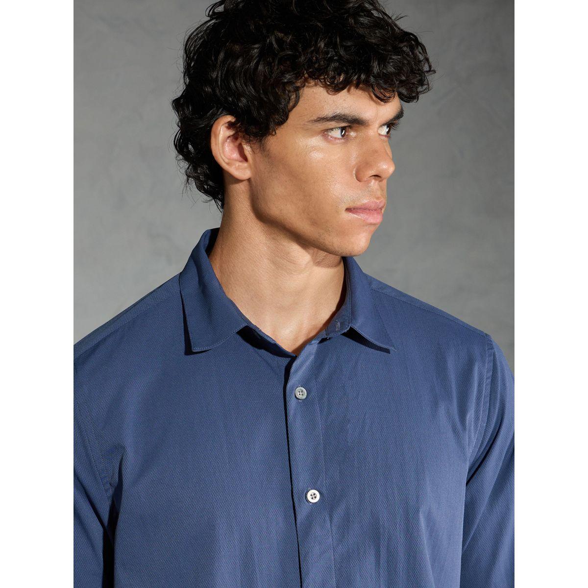 Technosport Solid Spread Collar Regular Fit Shirt-men-clothing-shirts-image-4