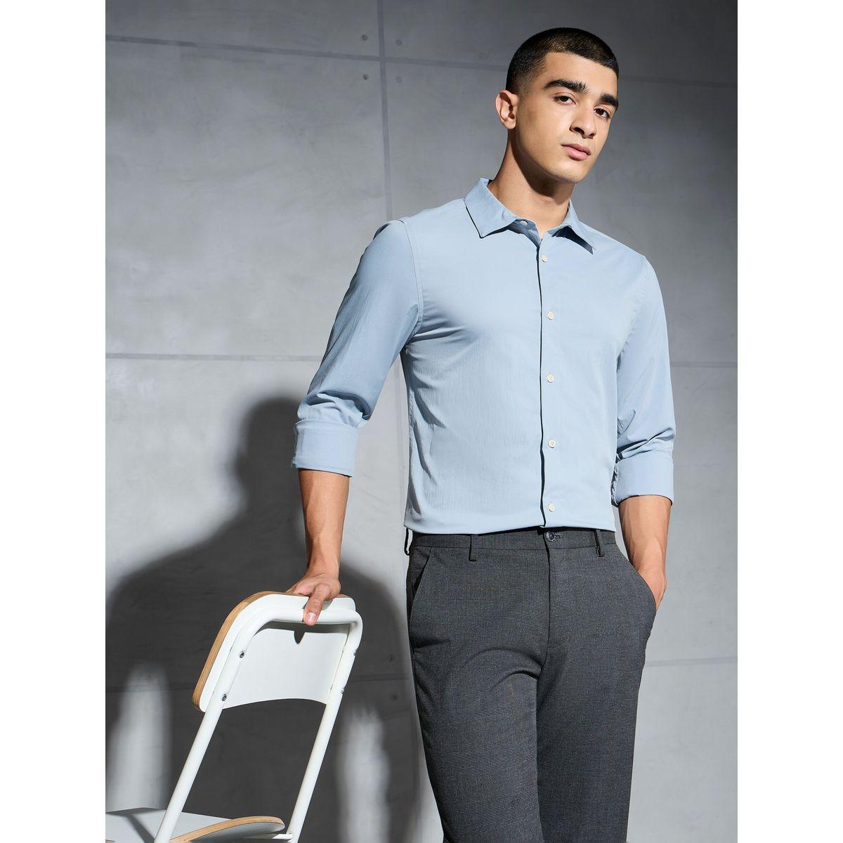 Technosport Men Solid Long Sleeve Regular Fit Shirt-men-clothing-shirts-image-2