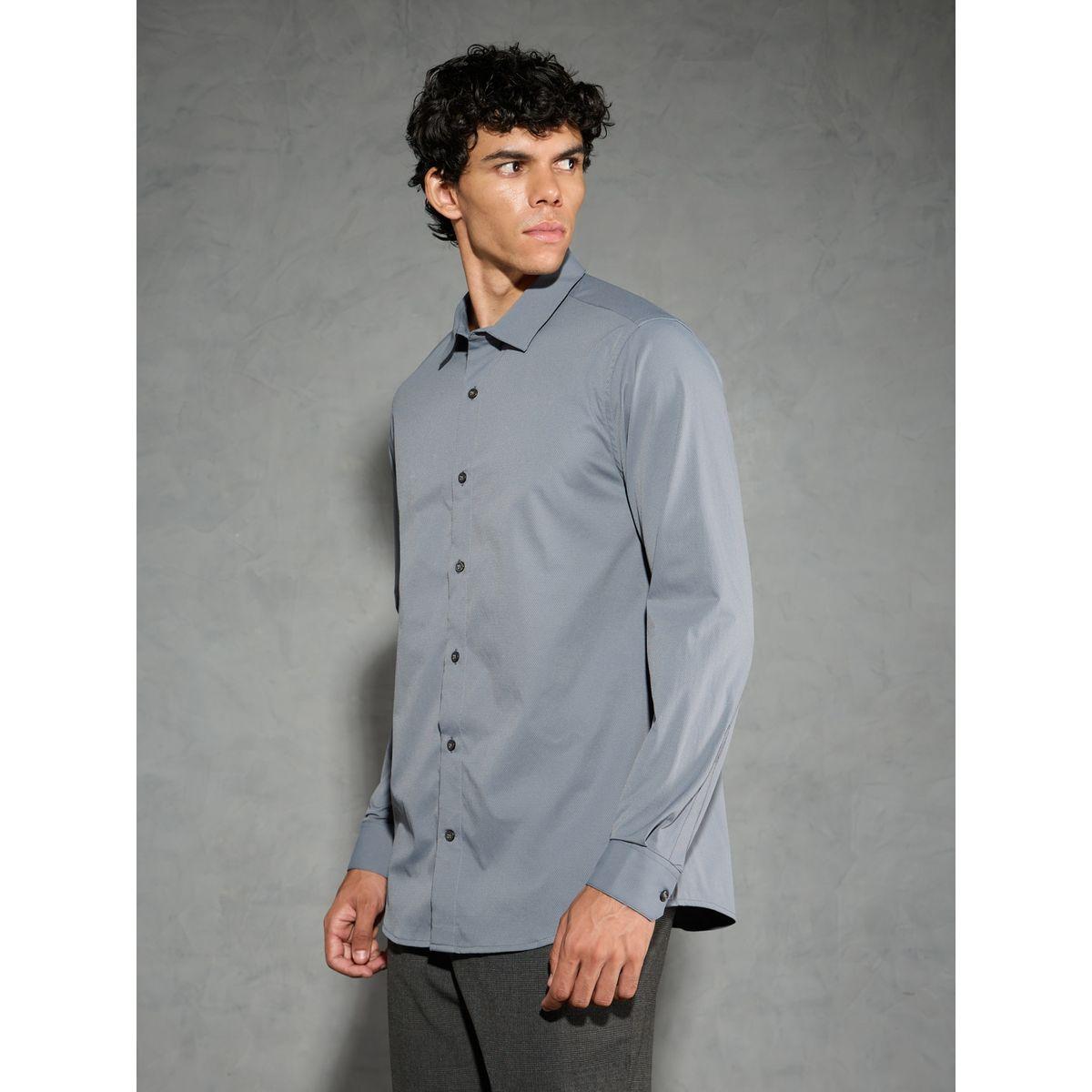 Technosport Solid Spread Collar Regular Fit Shirt-men-clothing-shirts-image-4