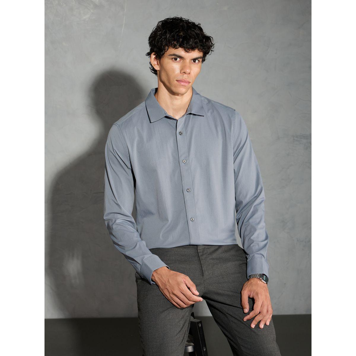 قميص سادة بياقة سبريد وقصة عادية-men-clothing-shirts-image-6