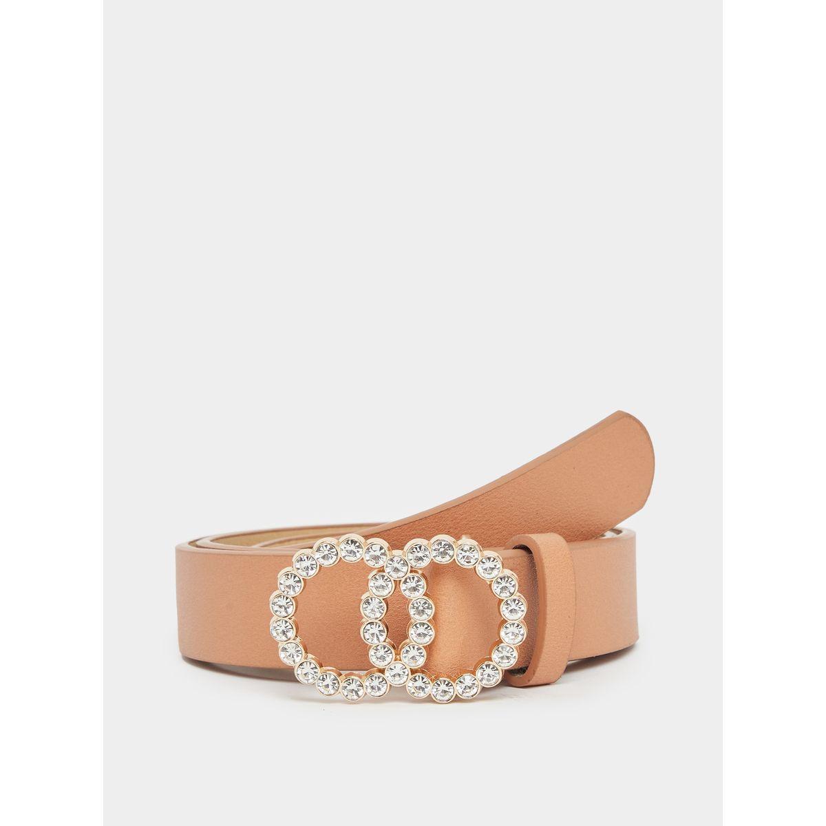 Styli Rhinestone Double Circle Buckle Belt-women-clothingaccessories-belts-image-1