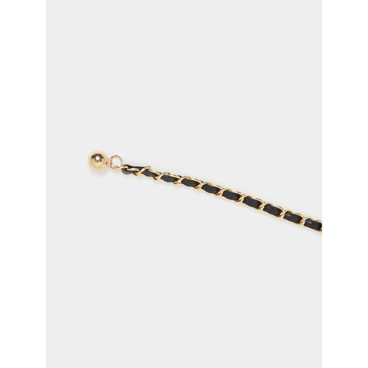 Styli Black Flower Chain Belt-women-clothingaccessories-belts-image-5