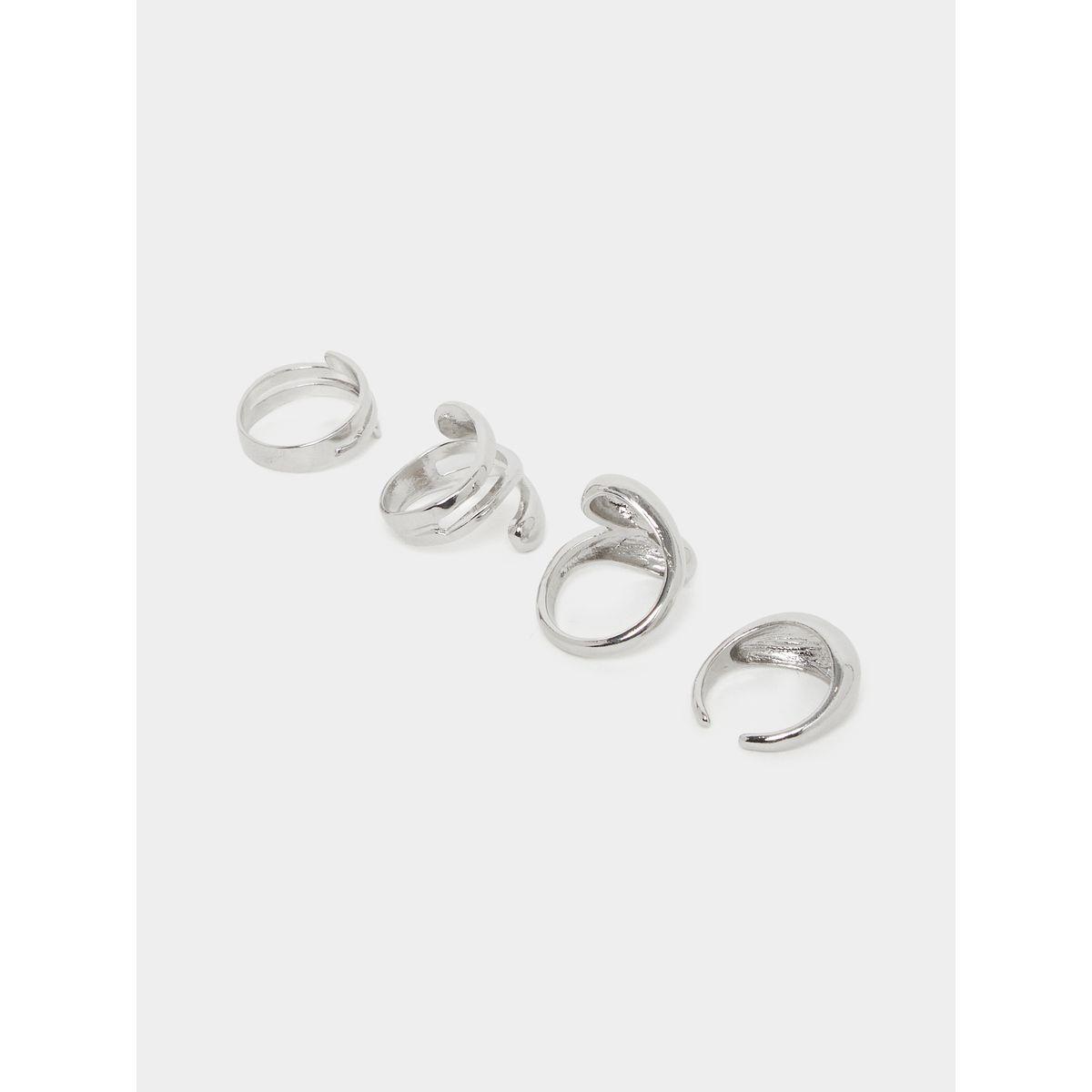 Styli Set of 4 - Silver Plated Ring-women-watchesandjewellery-jewellery-rings-image-3