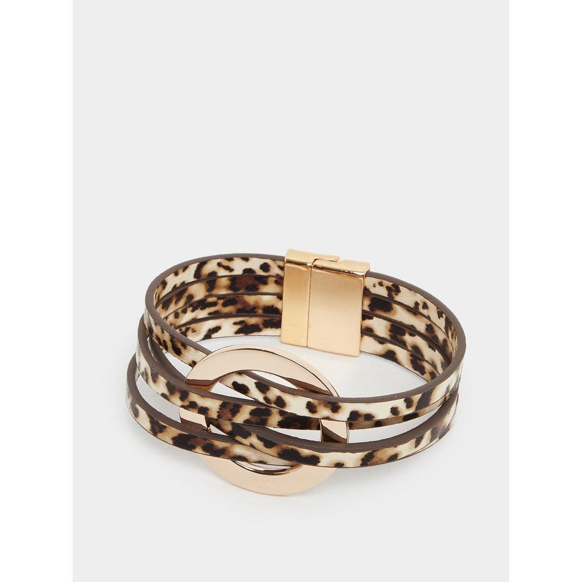 Styli Leopard Print Multistrand Bracelet-women-watchesandjewellery-jewellery-banglesandbracelets-image-2