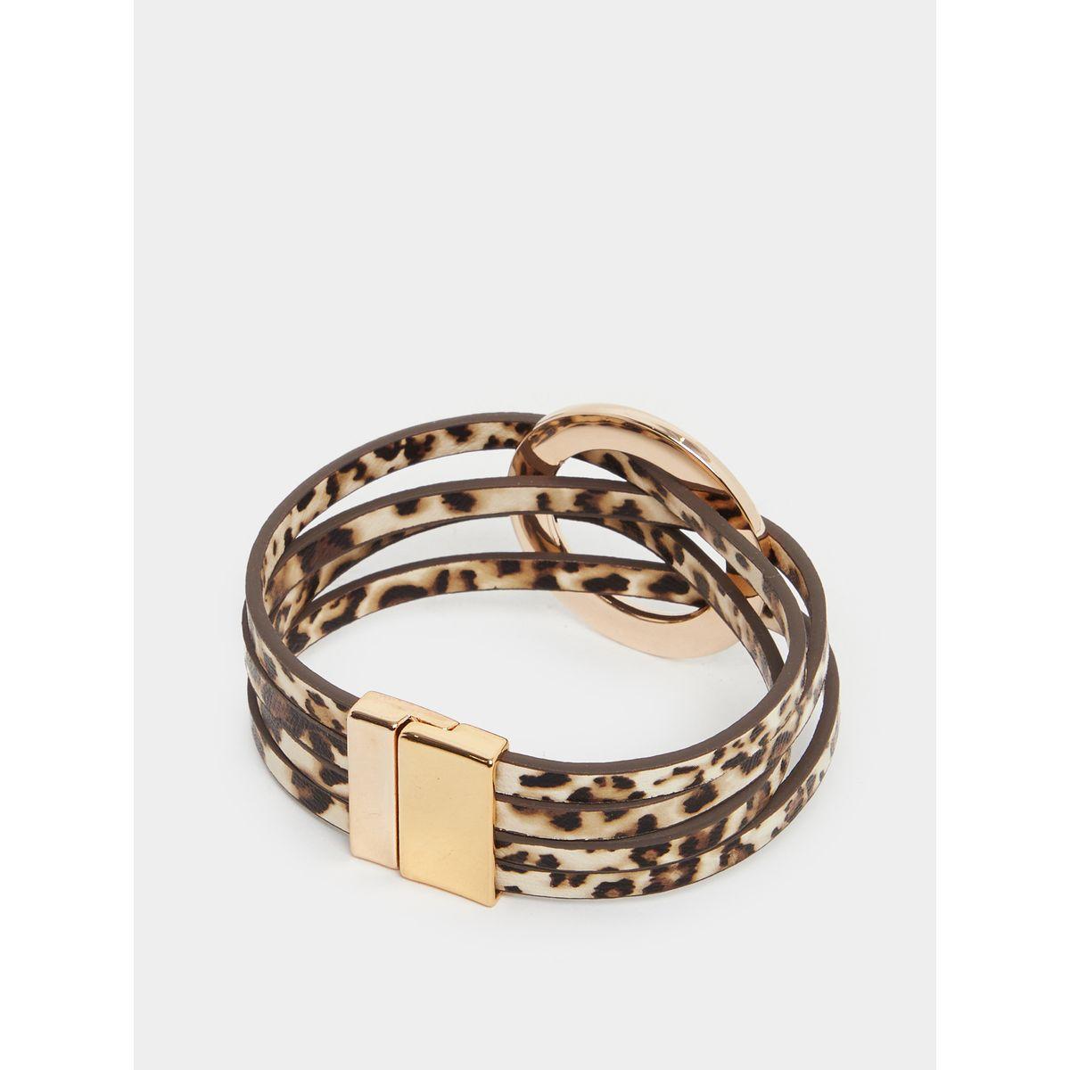 Styli Leopard Print Multistrand Bracelet-women-watchesandjewellery-jewellery-banglesandbracelets-image-3