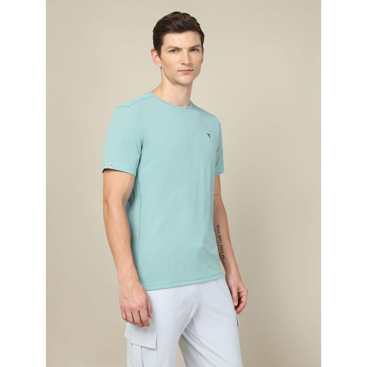 تيشيرت سادة بياقة دائرية وقصة سليم فت-men-clothing-tshirtsandpolos-tshirts-image-2