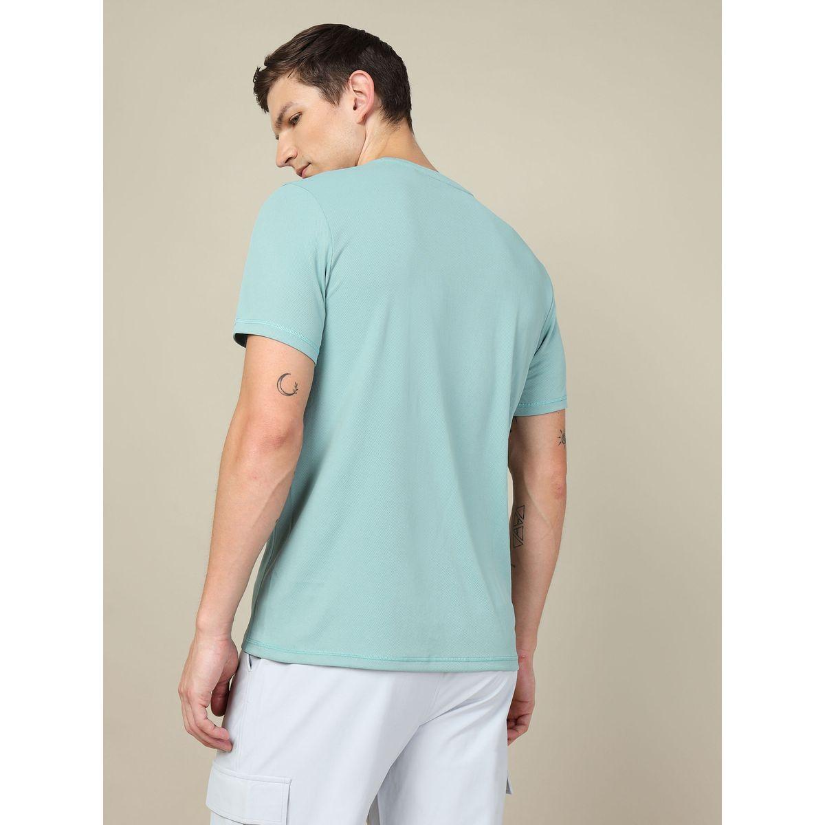 تيشيرت سادة بياقة دائرية وقصة سليم فت-men-clothing-tshirtsandpolos-tshirts-image-4