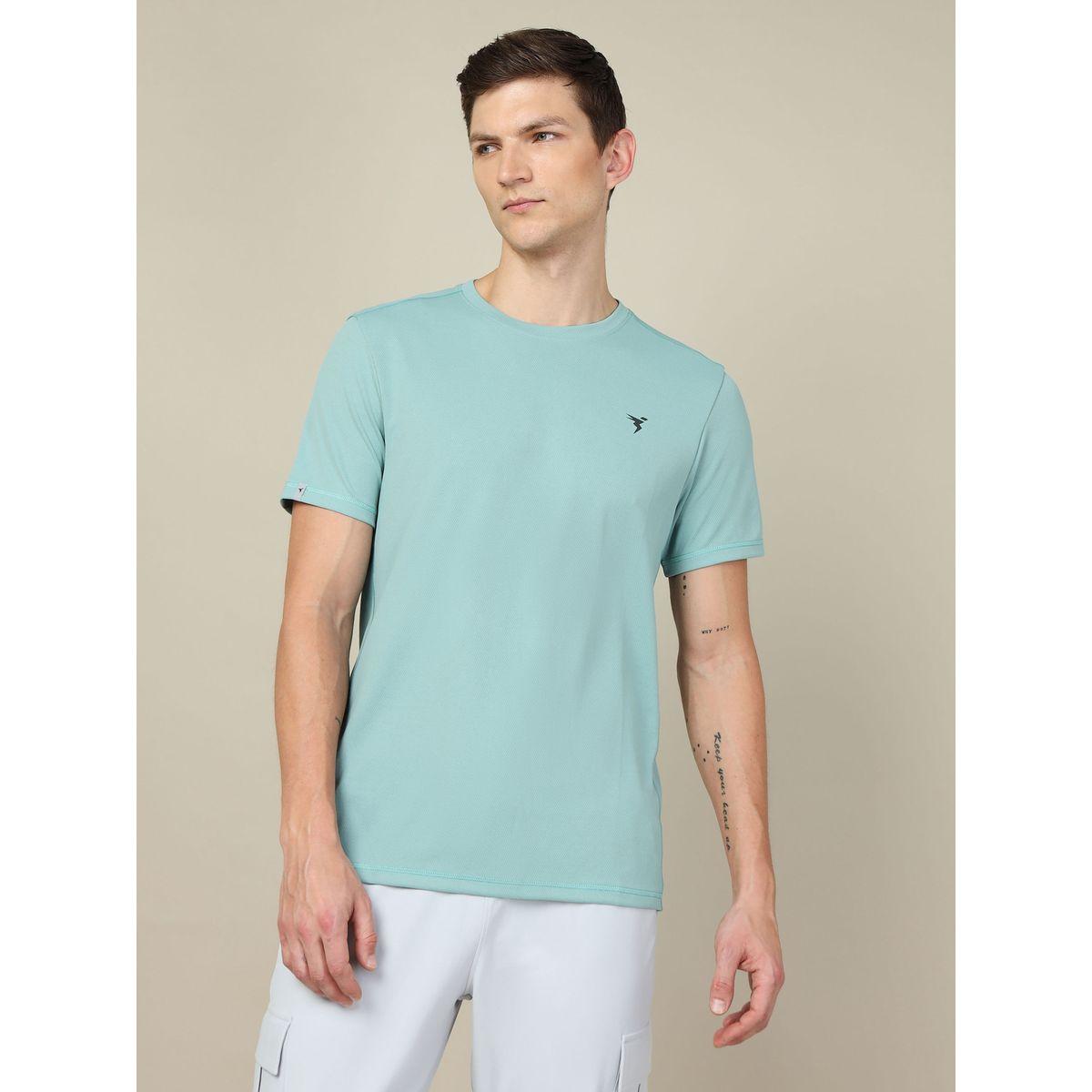 تيشيرت سادة بياقة دائرية وقصة سليم فت-men-clothing-tshirtsandpolos-tshirts-image-5