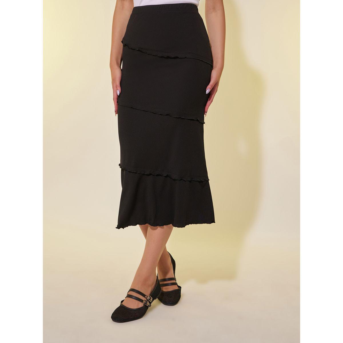 تنورة ميدي ميرميد بتفاصيل كشكش-women-clothing-bottoms-skirts-image-2