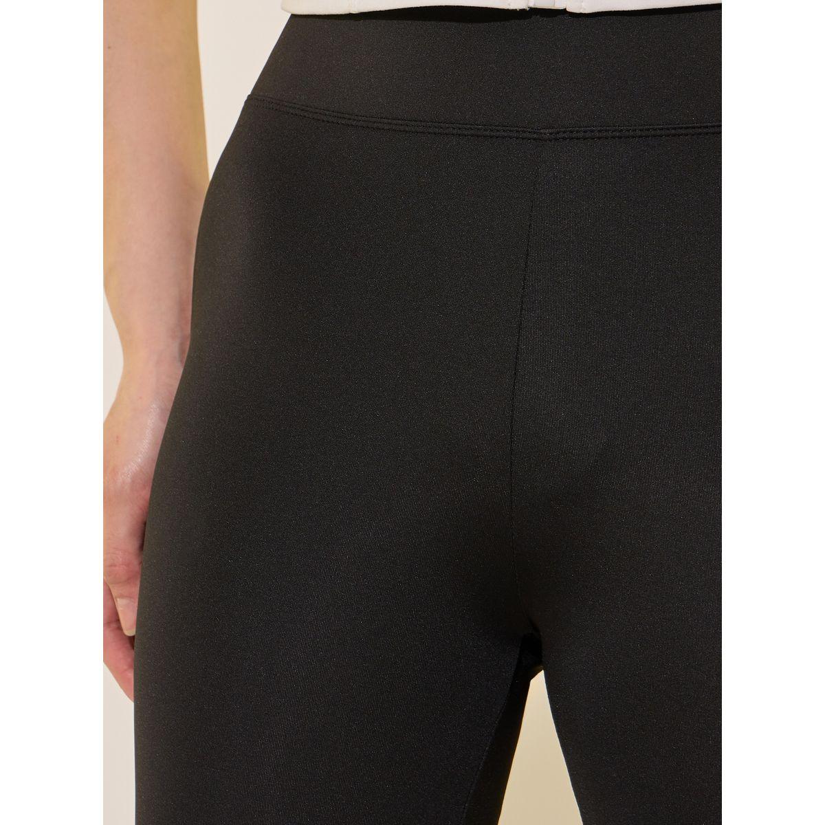 Styli Solid Wide Waistband Flared Leggings-women-clothing-bottoms-leggings-image-3