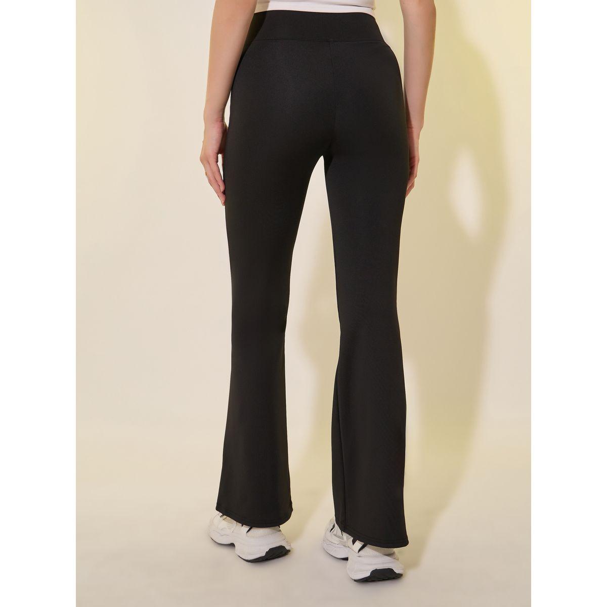 Styli Solid Wide Waistband Flared Leggings-women-clothing-bottoms-leggings-image-4