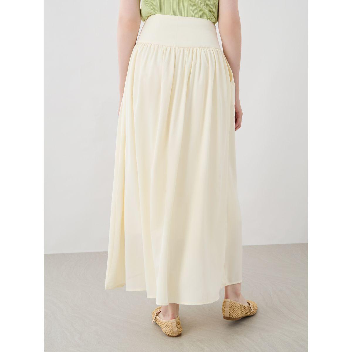 Styli Solid Pleated A-Line Maxi Skirts-women-clothing-bottoms-skirts-image-4