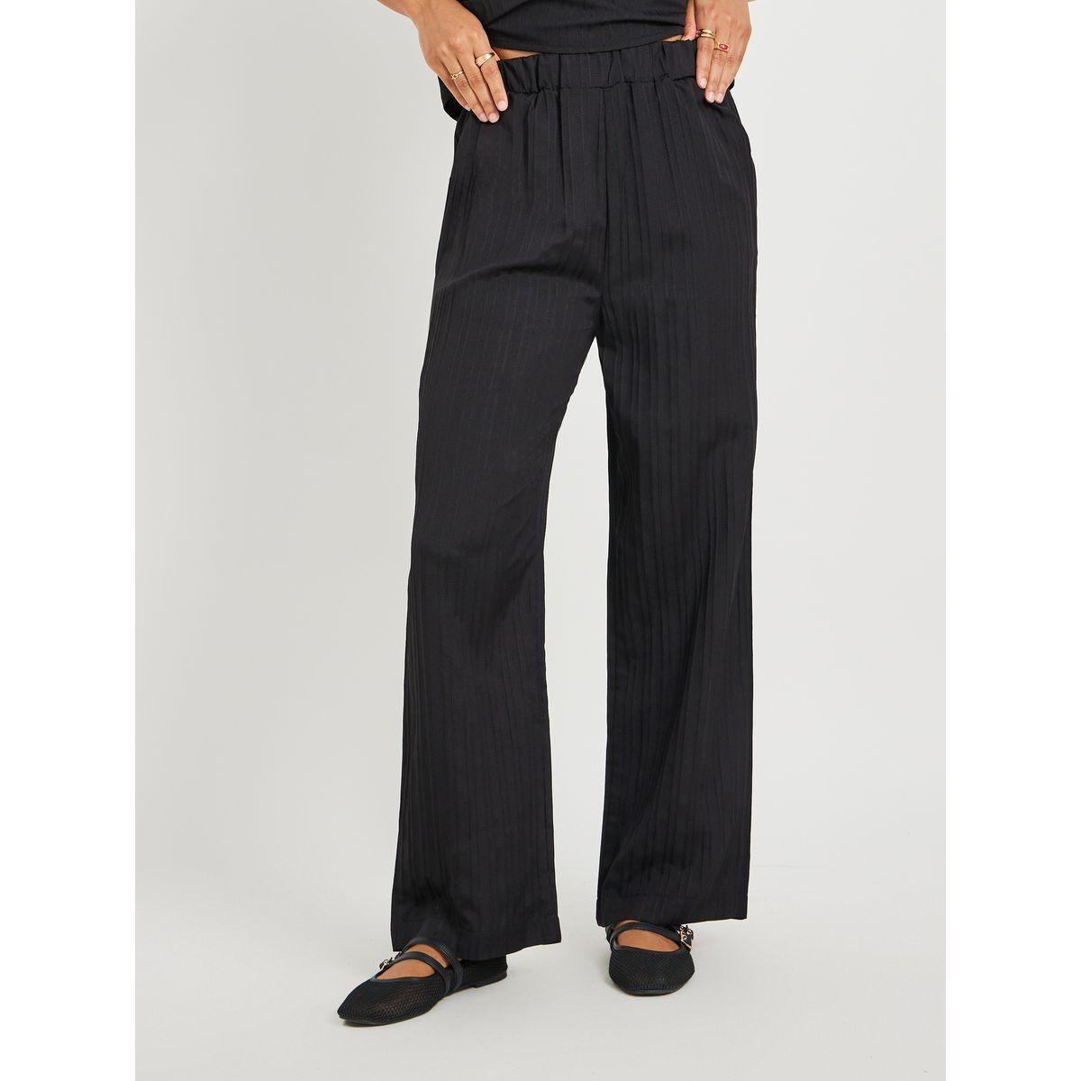 Styli Solid Textured Round Neck Top and Pants Co-Ords-women-clothing-coordsets-image-5