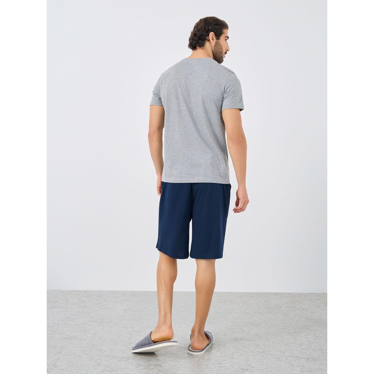 Styli Graphic Print T-Shirt and Shorts Pyjama Set-men-clothing-nightwear-sets-image-4