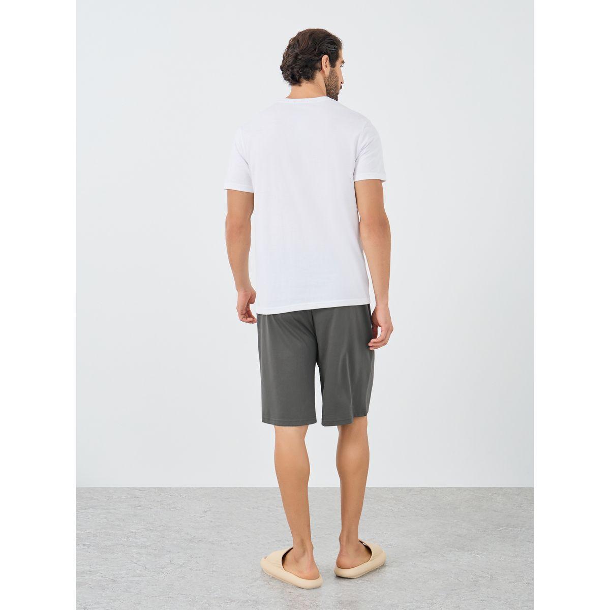 Styli Graphic Print T-Shirt and Shorts Pyjama Set-men-clothing-nightwear-sets-image-4