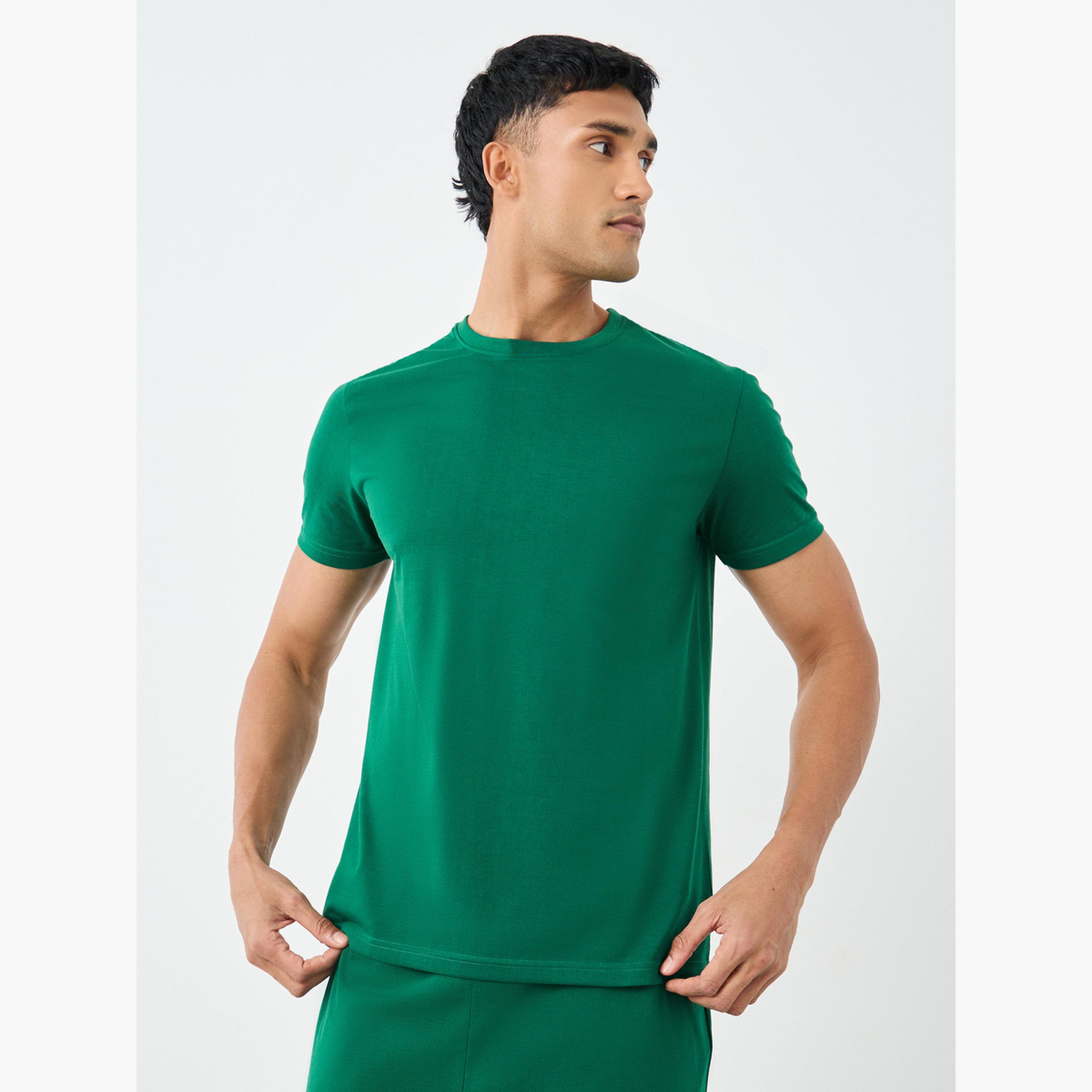 Styli Men Green Graphic T-Shirt and Shorts Pyjama Set-men-clothing-nightwear-sets-image-3