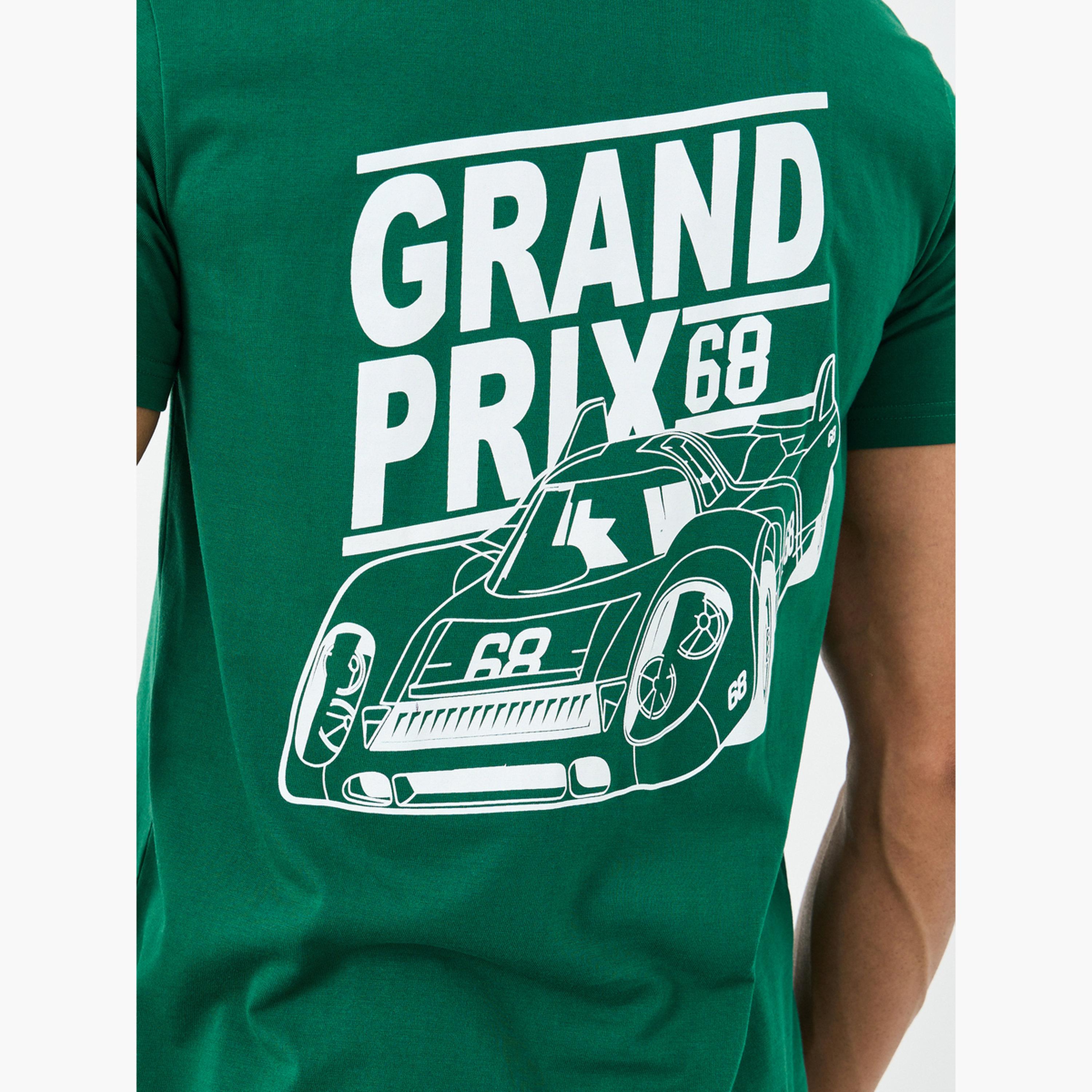 Styli Men Green Graphic T-Shirt and Shorts Pyjama Set-men-clothing-nightwear-sets-image-4