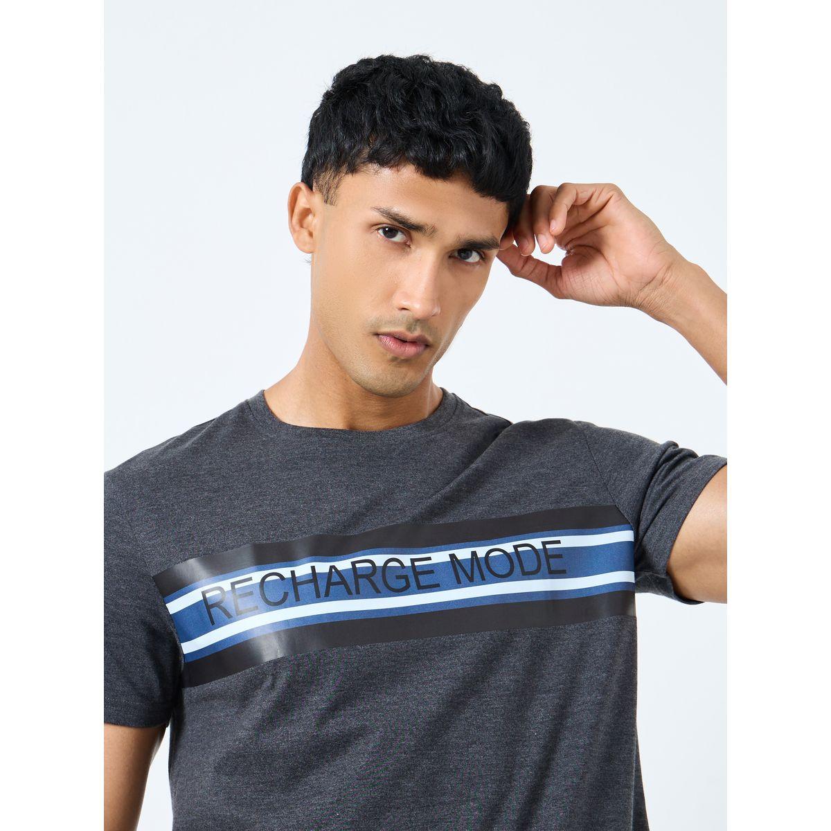 Styli Men Striped Slogan Print T-Shirt and Pyjama Set-men-clothing-nightwear-sets-image-3