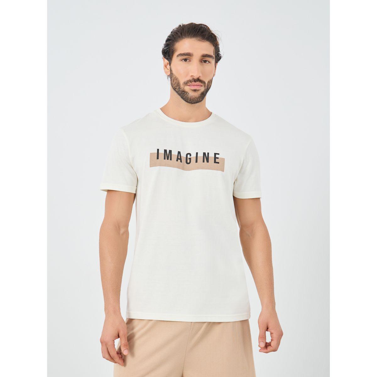 Styli Slogan Print T-Shirt and Shorts Pyjama Set-men-clothing-nightwear-sets-image-2