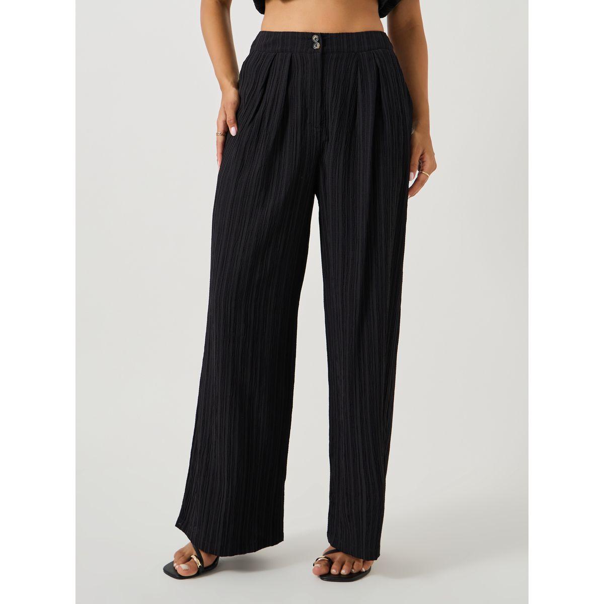 Styli Textured Wrap Tie-Up Top and Pants Co-Ords-women-clothing-coordsets-image-5