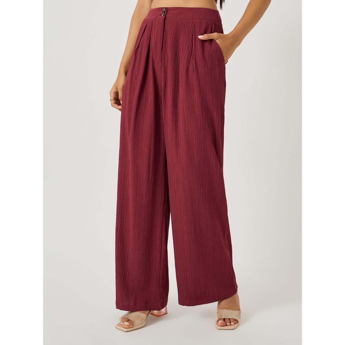 طقم منسق من بنطال وبلوزة بنمط لف وأربطة-women-clothing-coordsets-image-5