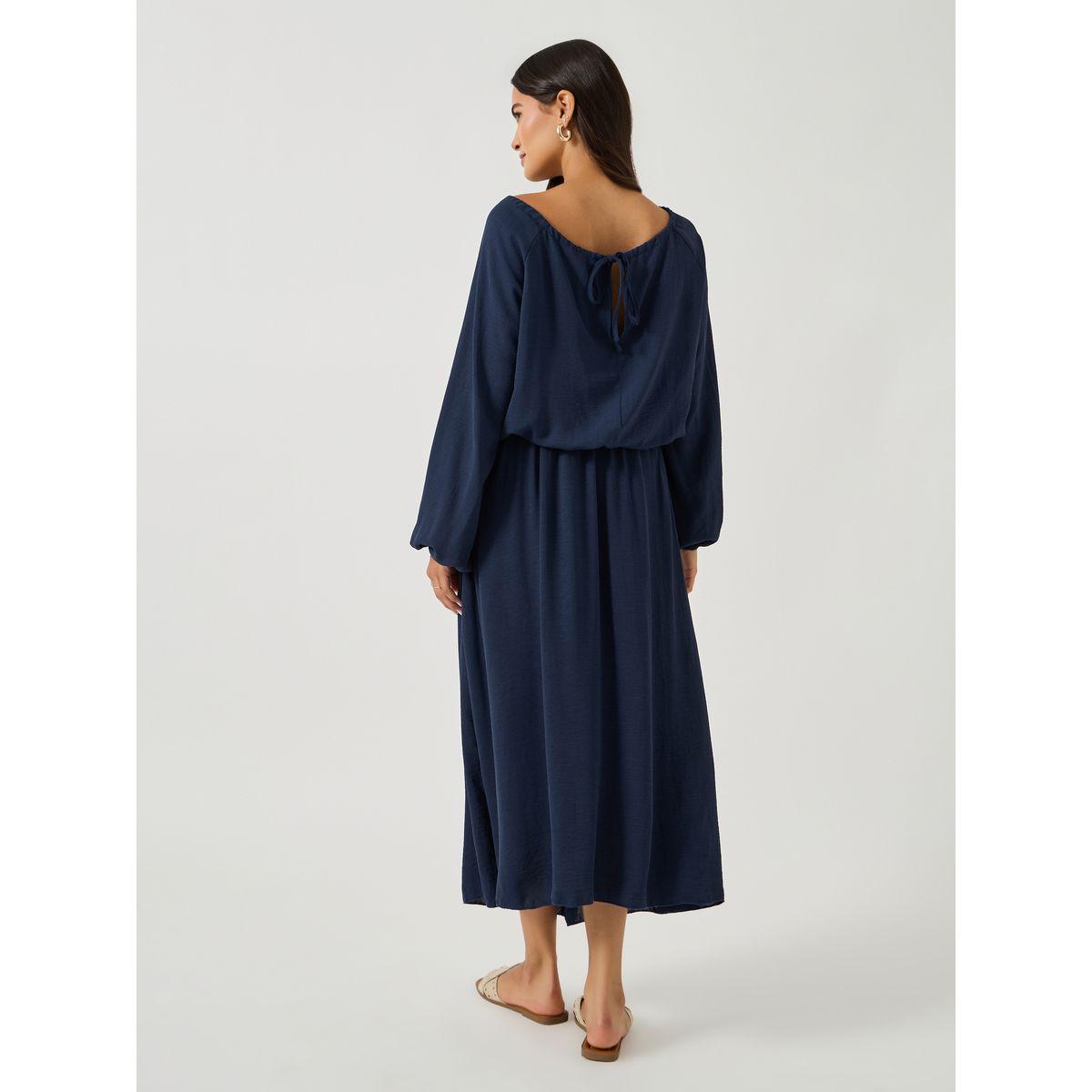 طقم منسق من تنورة طويلة مع بلوزة قصيرة سادة-women-clothing-coordsets-image-4