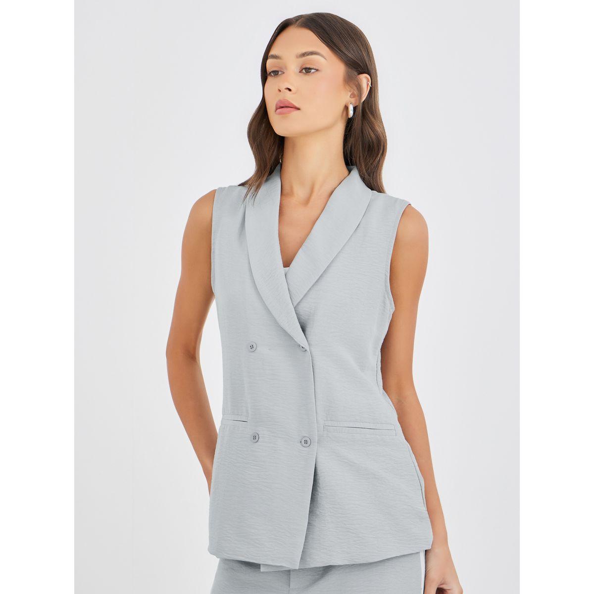 طقم منسق من بنطال بأرجل مستقيمة مع بليزر بلا أكمام-women-clothing-coordsets-image-3