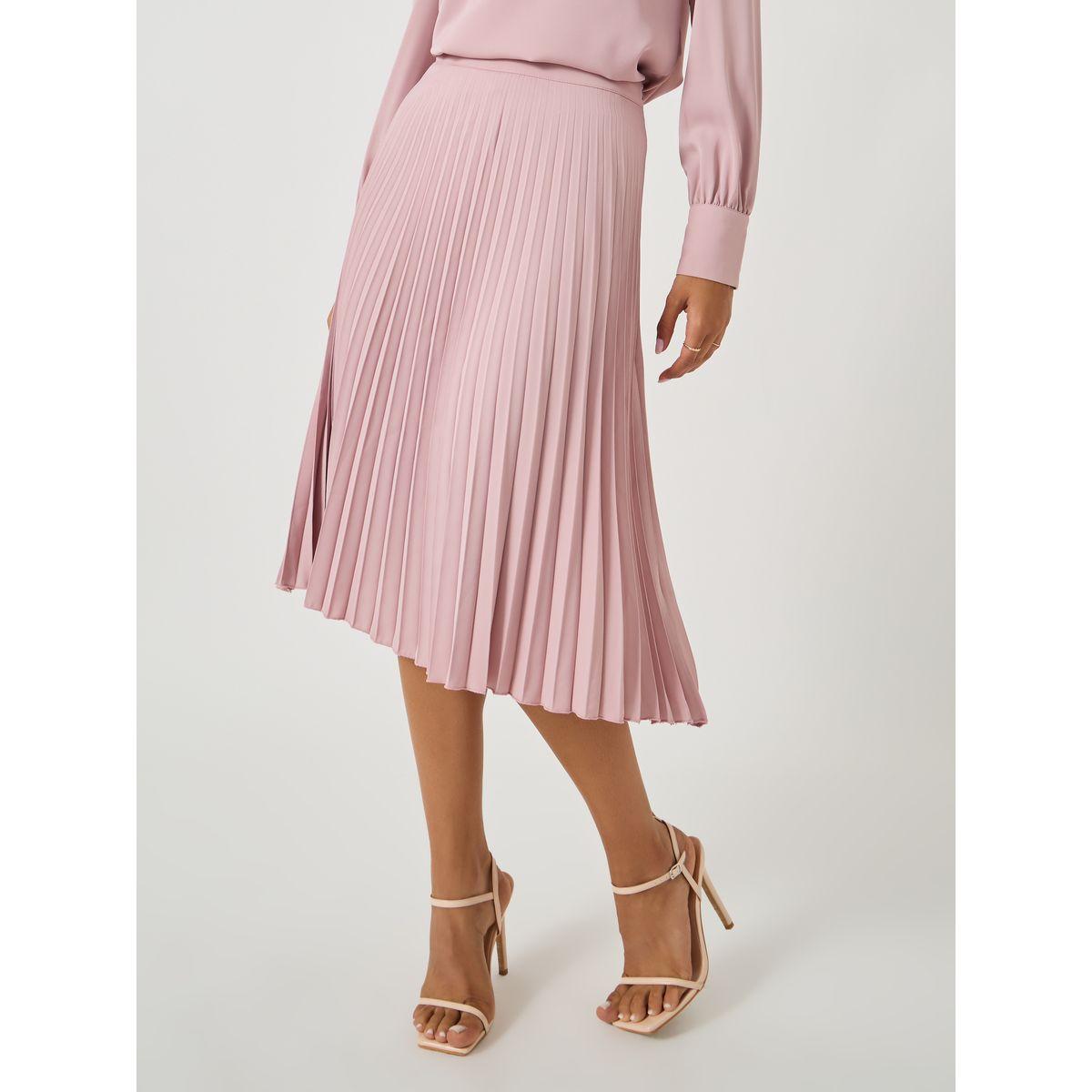 Styli Plain Volume Sleeves Top and Pleated Skirt Co-Ords-women-clothing-coordsets-image-6