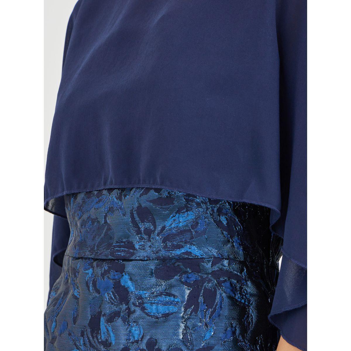 Styli  Jacquard Chiffon Cape Sleeve Cape Maxi Dress-women-clothing-dresses-image-4