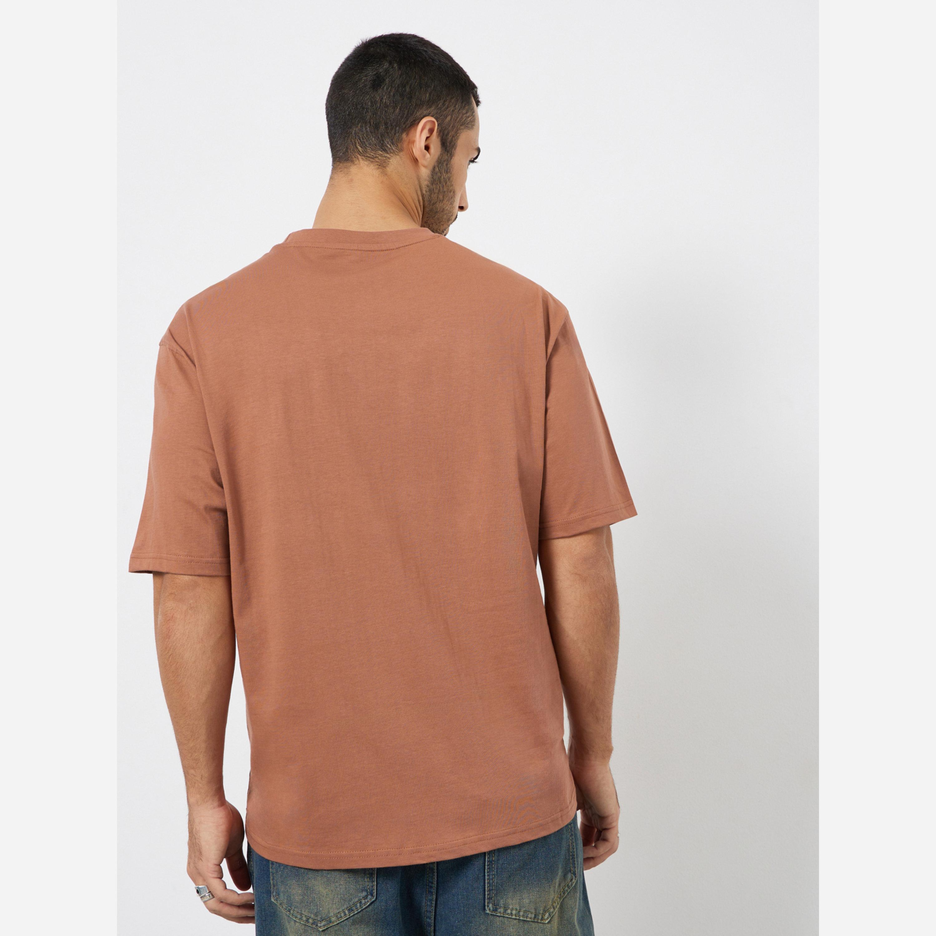 Styli Men Brown Celestial Graphic Oversized T-Shirt-men-clothing-tshirtsandpolos-tshirts-image-4