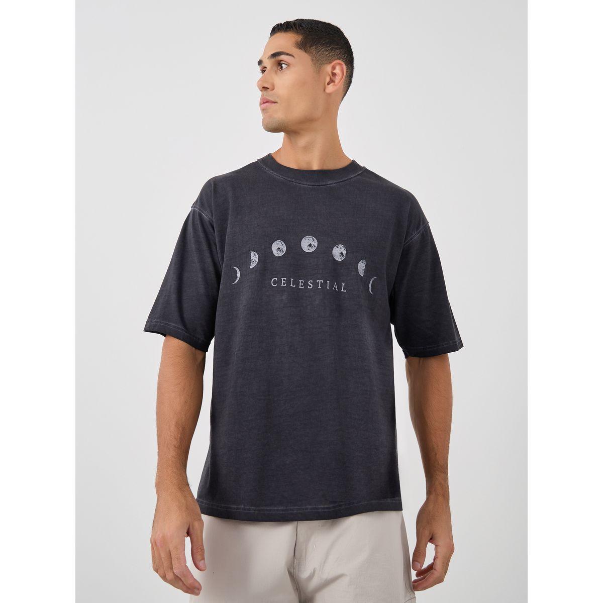 Styli Slogan Print Oversized Crew Neck T-Shirt-men-clothing-tshirtsandpolos-tshirts-image-1