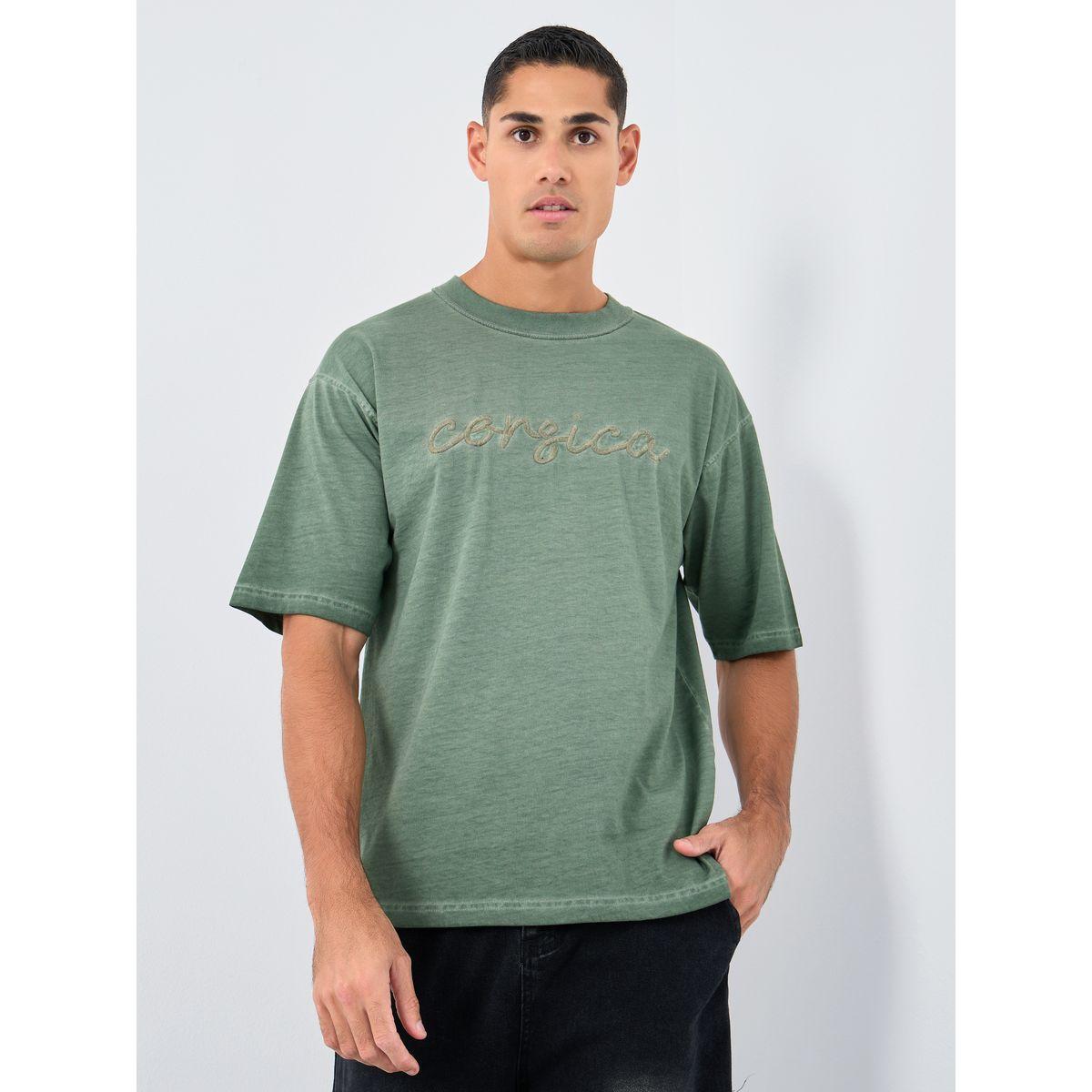 Styli Slogan Print Oversized Crew Neck T-Shirt-men-clothing-tshirtsandpolos-tshirts-image-1