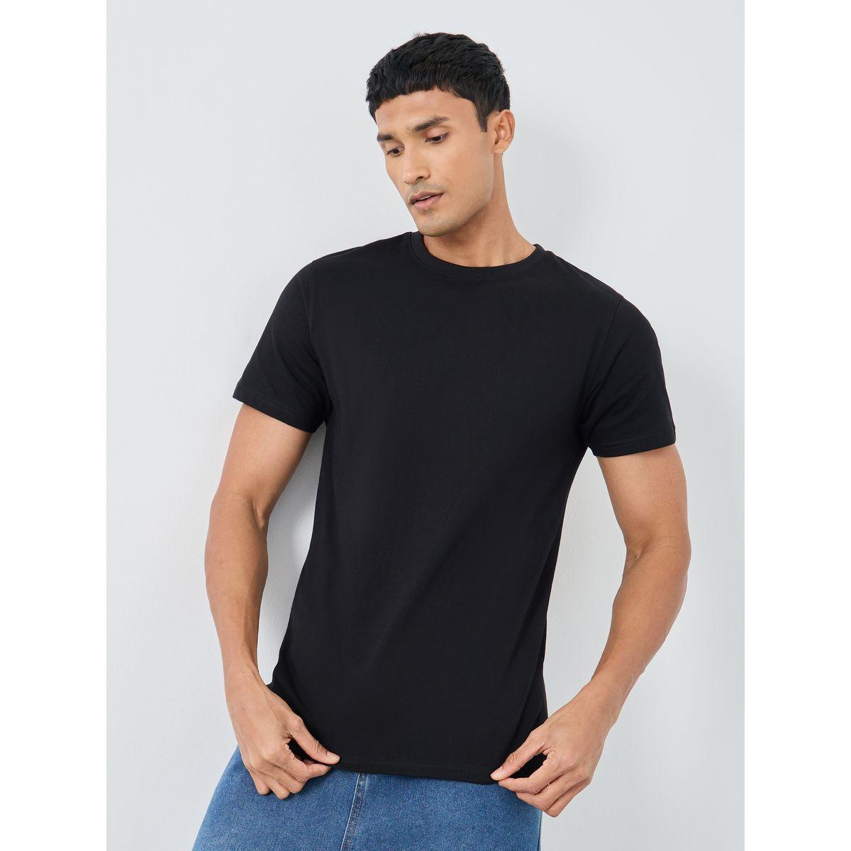 Styli Solid Heavy Jersey Longline T-Shirt-men-clothing-tshirtsandpolos-tshirts-image-1