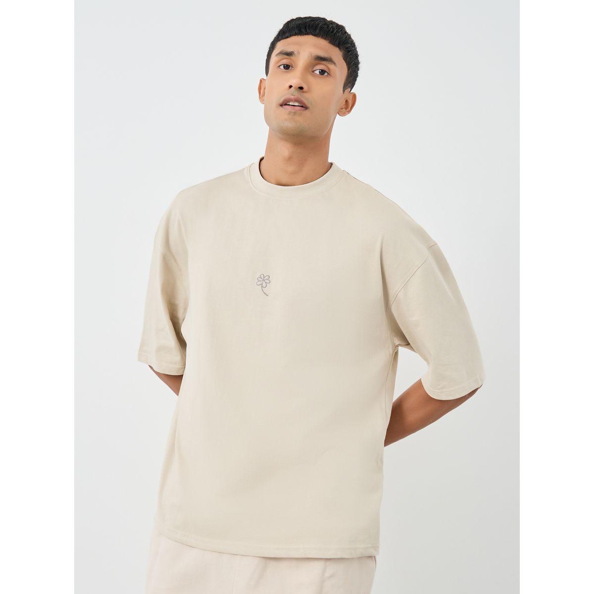 Styli Minimal Embroidered Crew Neck Boxy Fit T-Shirt-men-clothing-tshirtsandpolos-tshirts-image-1