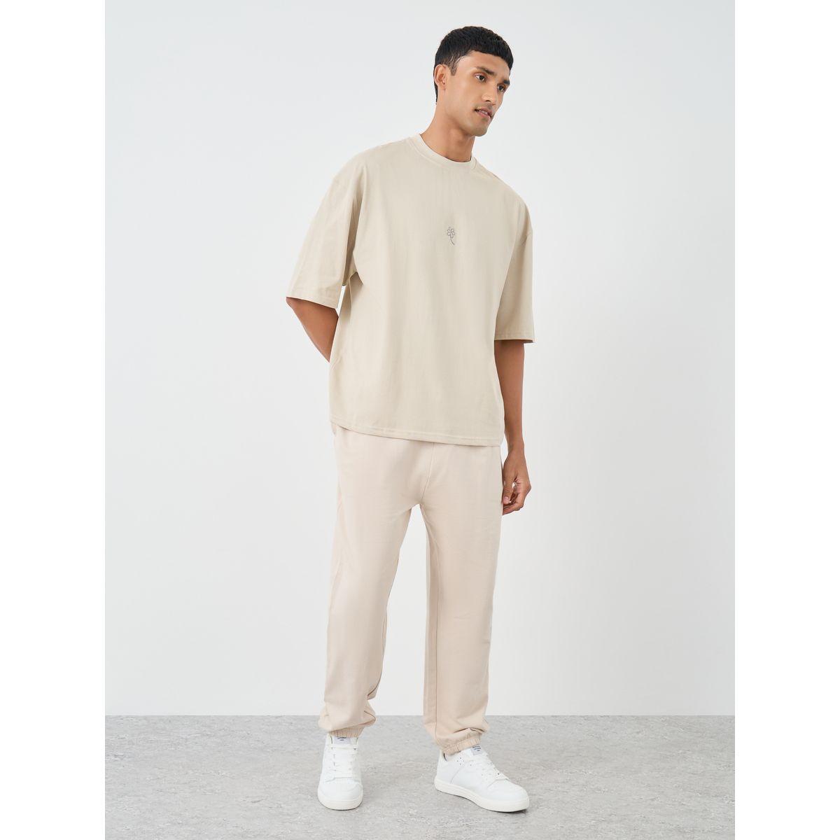 Styli Minimal Embroidered Crew Neck Boxy Fit T-Shirt-men-clothing-tshirtsandpolos-tshirts-image-2