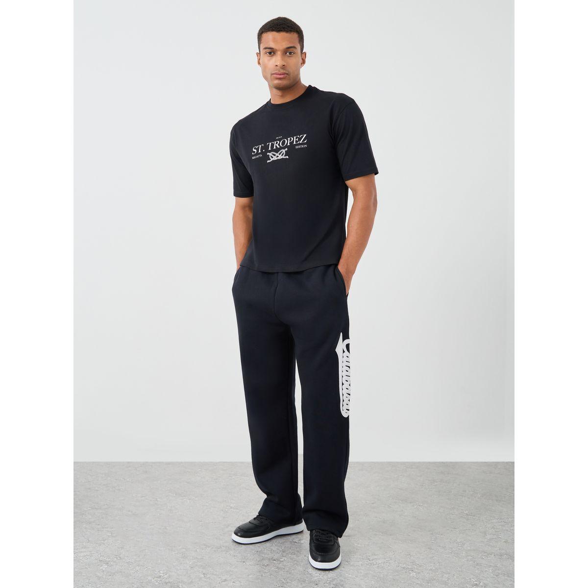 Styli Slogan Print Crew Neck Oversized T-Shirt-men-clothing-tshirtsandpolos-tshirts-image-2