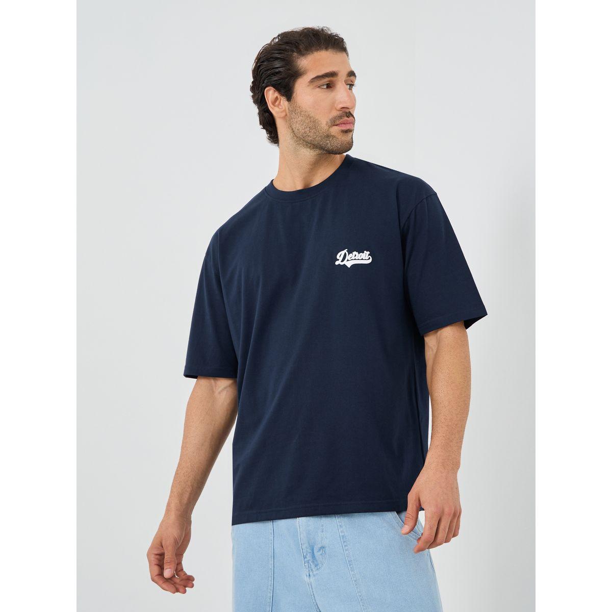 Styli Slogan Print Crew Neck Oversized T-Shirt-men-clothing-tshirtsandpolos-tshirts-image-1