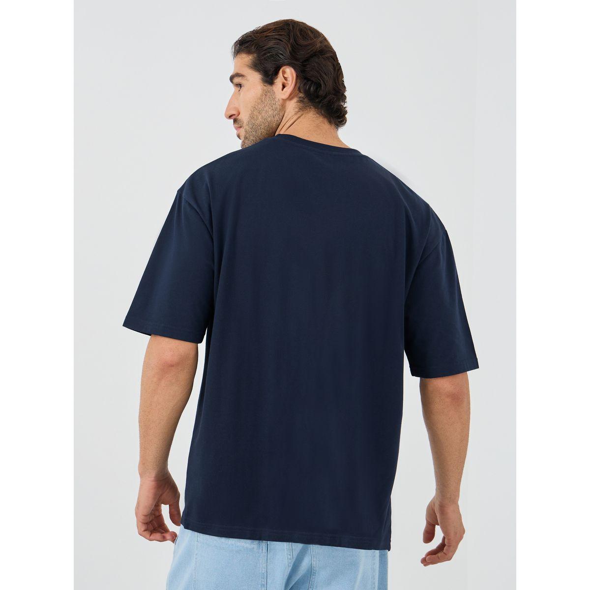 Styli Slogan Print Crew Neck Oversized T-Shirt-men-clothing-tshirtsandpolos-tshirts-image-4
