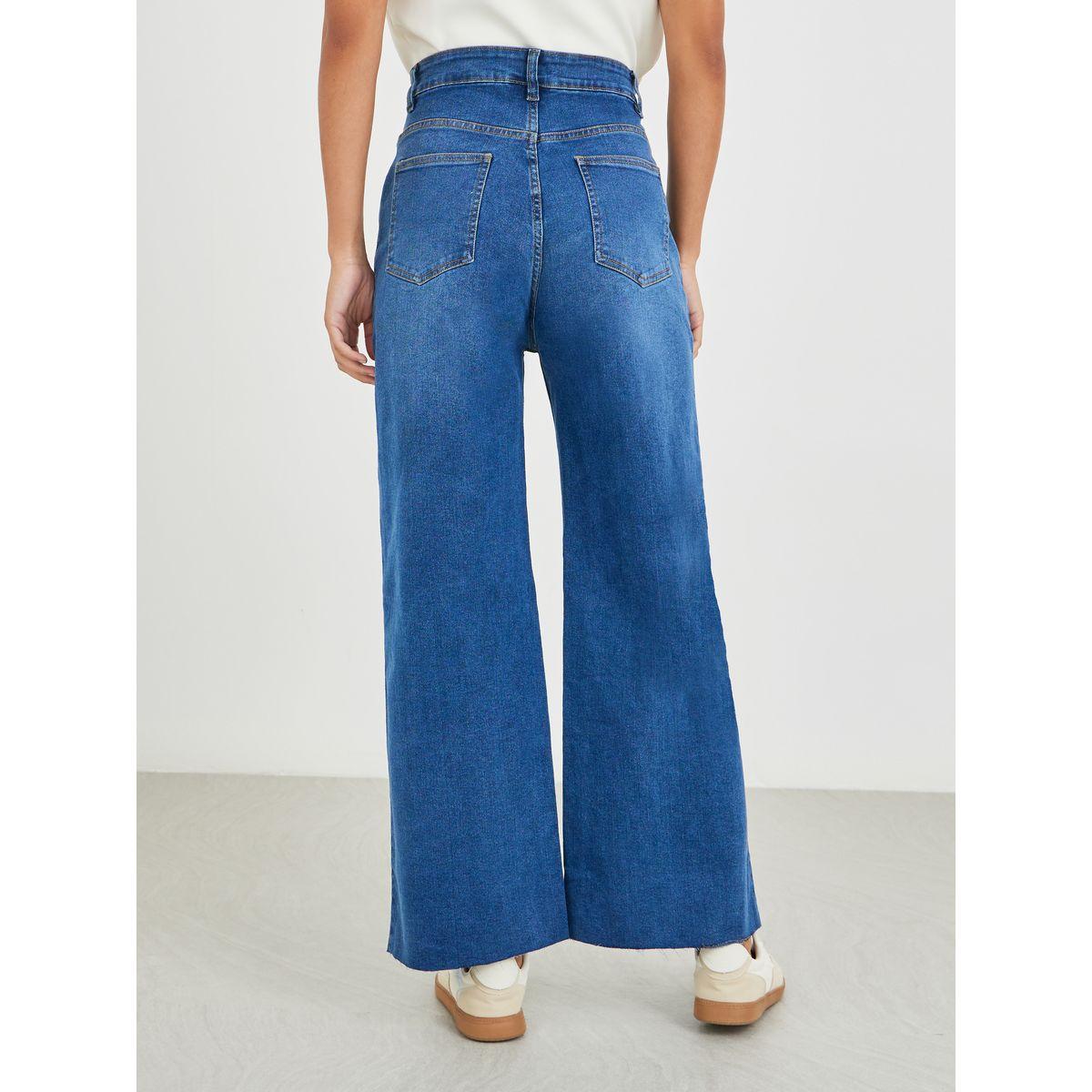 جينز واسع بخصر عالي وحافة خام-women-clothing-bottoms-jeans-image-4