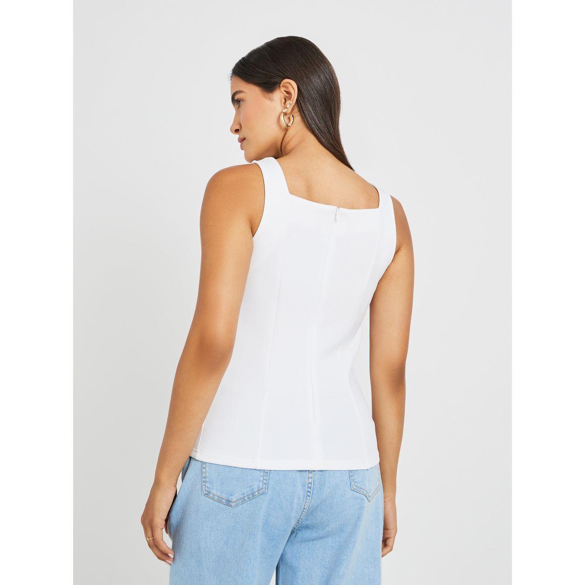 Styli Solid Square Neck Strappy Top-women-clothing-shirtsandblouses-blouses-image-4