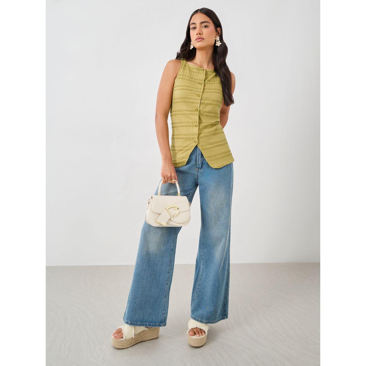 معطف بتفاصيل بارزة الملمس مع أزرار-women-clothing-coatsandjackets-waistcoats-image-2