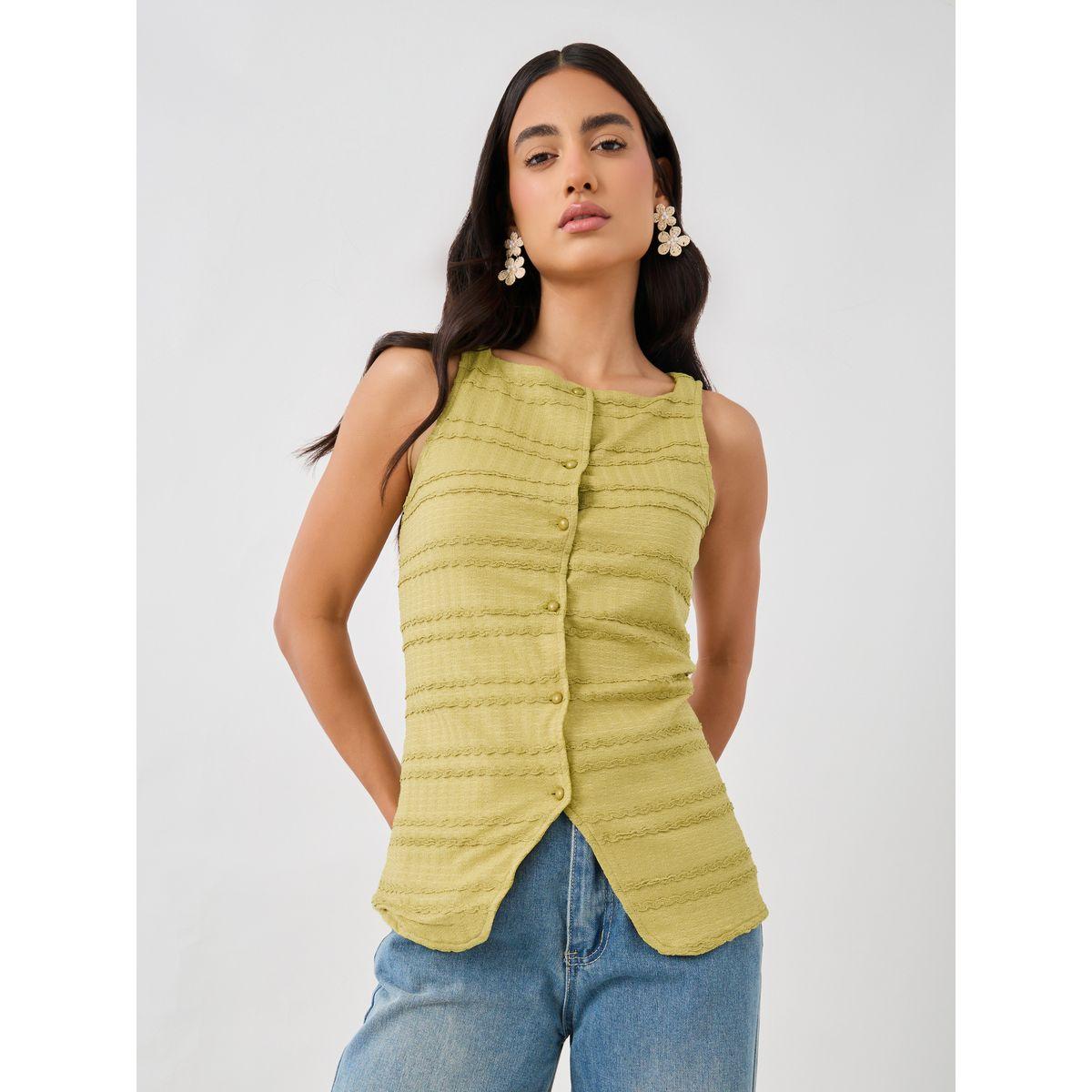 معطف بتفاصيل بارزة الملمس مع أزرار-women-clothing-coatsandjackets-waistcoats-image-3