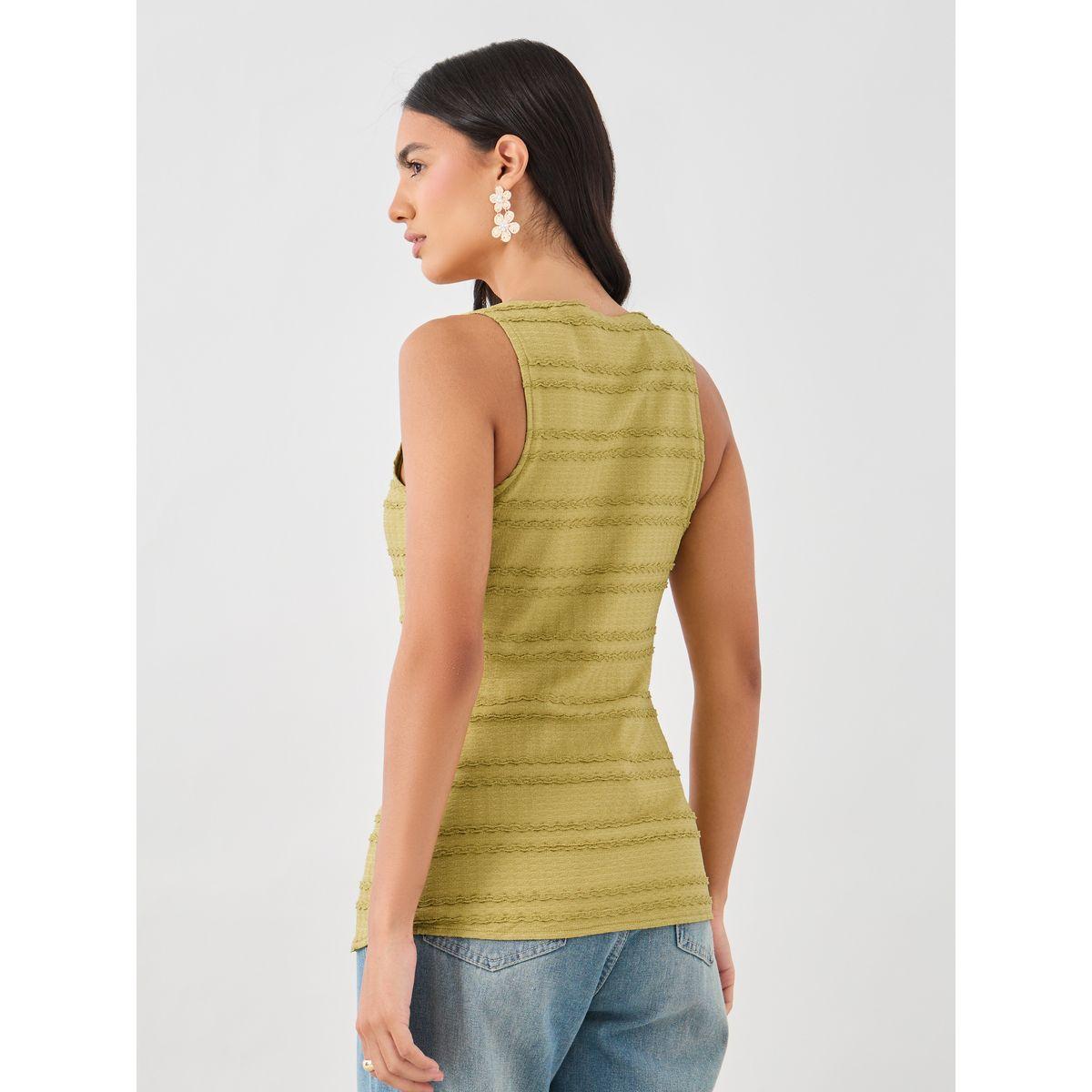 Styli Textured Buttoned Square Neck Waistcoat-women-clothing-coatsandjackets-waistcoats-image-5