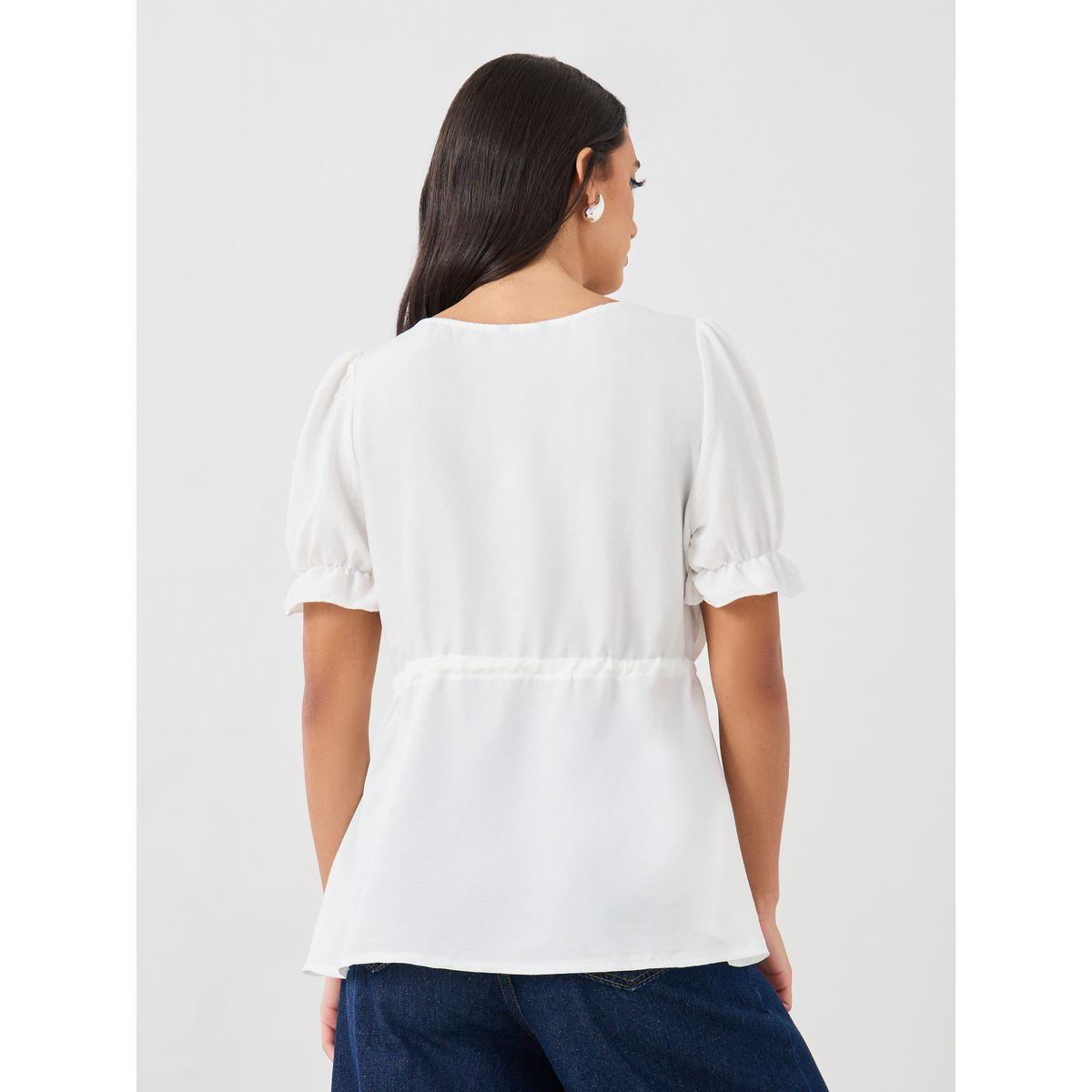 بلوزة بيبلوم بتفاصيل مُطرّزة وأكمام منفوخة-women-clothing-shirtsandblouses-blouses-image-5