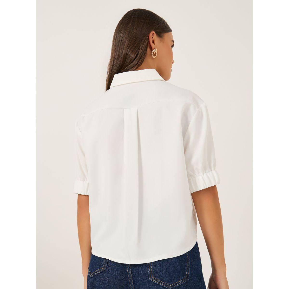 بلوزة سادة بقصة بوكسي وياقة سبريد-women-clothing-shirtsandblouses-shirts-image-4